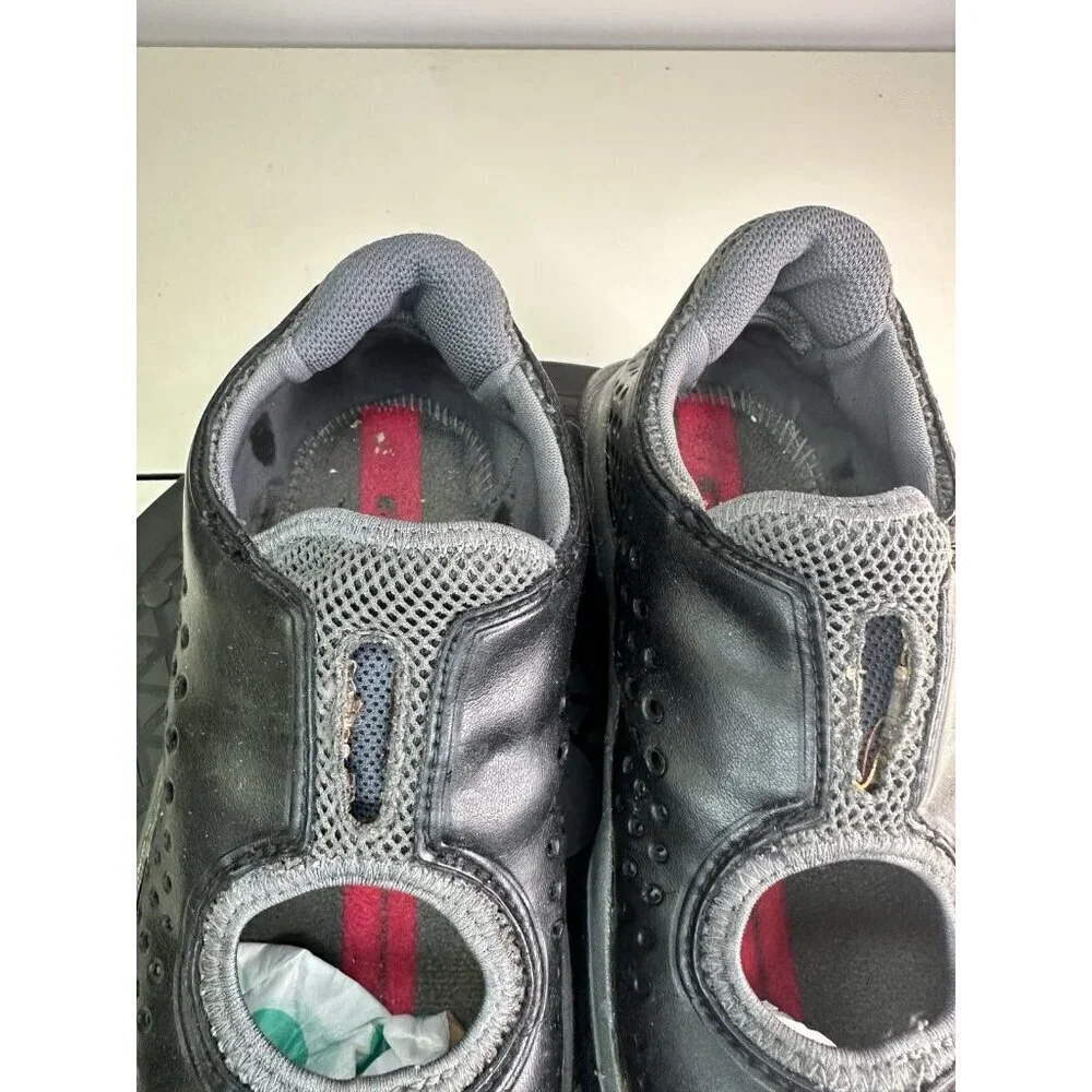 DAMAGED VTG Nike Air Rift 2005 Ninja Tabi Y2K Leather Shoes Size 7 / 38 Black